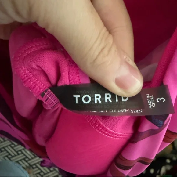 Torrid Pink and Purple One Piece Swimsuit - Picture 8 of 10